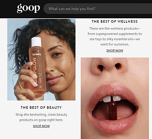 ... which Meghan hoped would rival Paltrow's mega-successful  Goop (pictured)