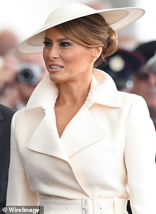 A year later, Melania wore a near identical slice hat       by the same milliner