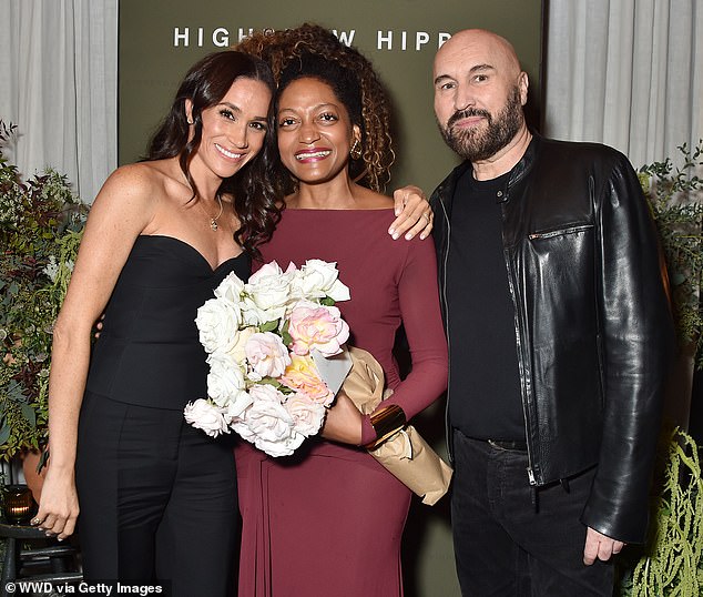 Meghan, Duchess of Sussex, Kadi Lee, Serge Normant at the Highbrow Hippie Launch Party held at Gjelina on November 14