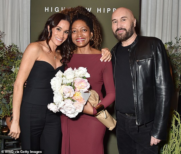 Meghan, Duchess of Sussex, Kadi Lee, Serge Normant at the Highbrow Hippie Launch Party held at Gjelina on November 14