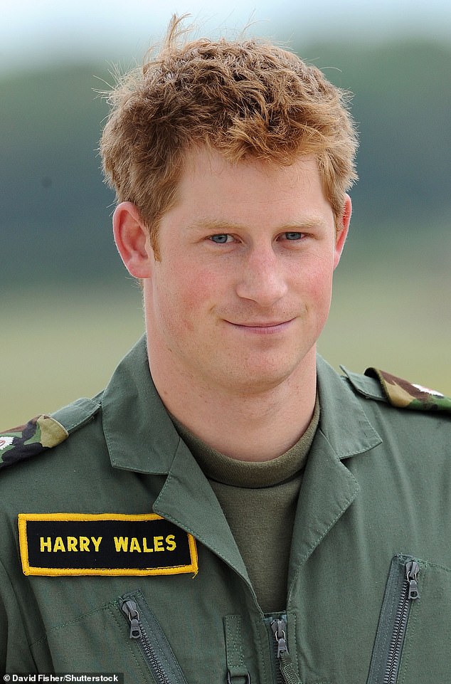 The Prince photographed at RAF Shawbury, where he underwent helicopter training with his brother William in 2009