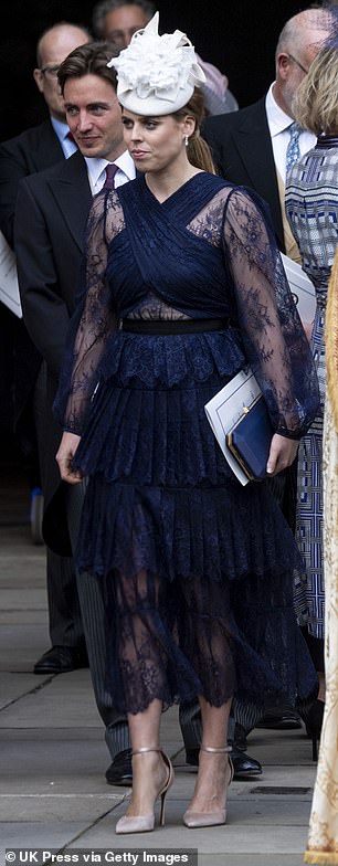 The pair styled Beatrice in a Self-Portrait dress for Lady Gabriella Windsor's wedding in 2019