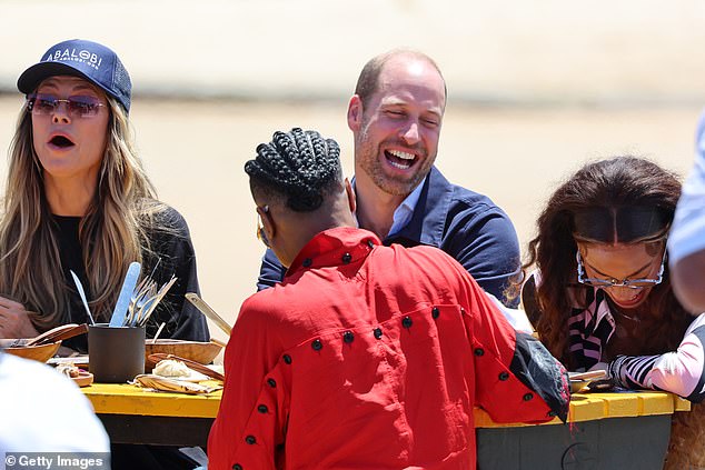 The famous gang fell about laughing as  they dined together