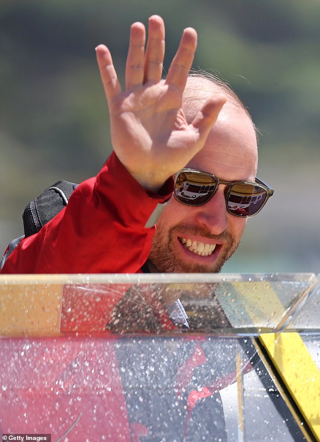 He later looked cool as he added a pair of sunglasses, while onboard an NSRI lifeboat