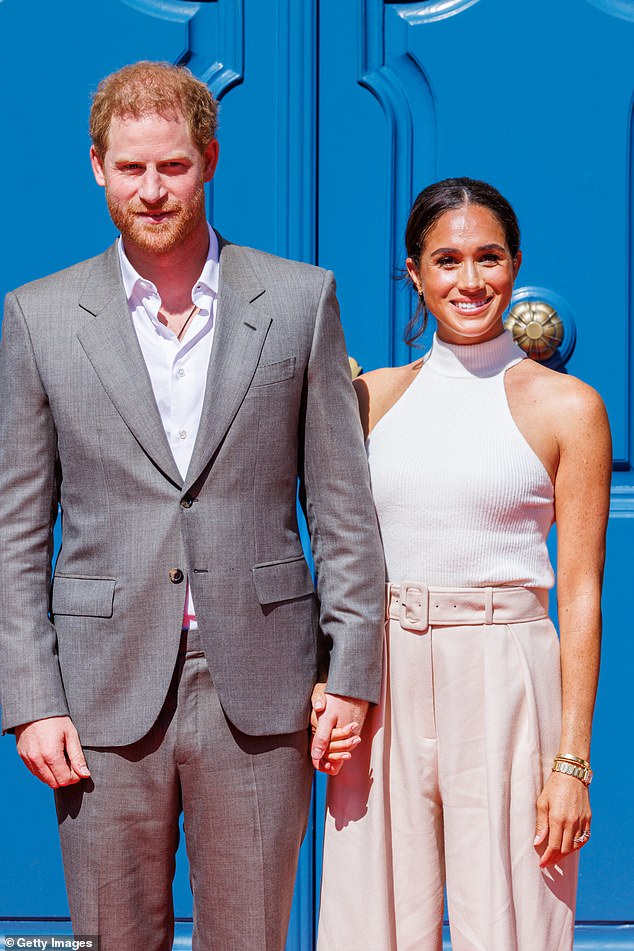 It seems Prince Harry (pictured with Meghan in September 2022) is becoming more Californian with phrases he uses and his accent