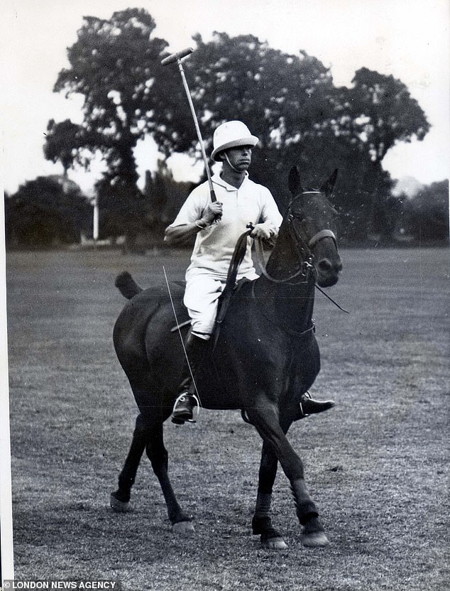 The Duke of York, later crowned King George VI, playing in a polo match at the Ranelagh Club in south-west London in 1922