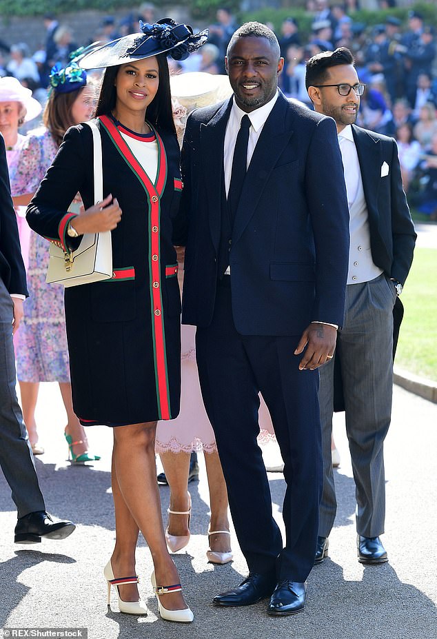 Wife of actor Idris Elba (right), Sabrina Dhowre Elba (left), admitted she regrets the Gucci outfit she wore to Prince Harry and Meghan Markle's wedding in 2018