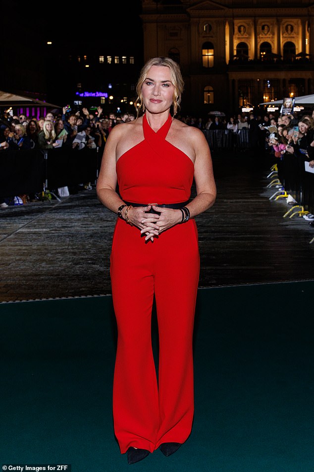 Kate Winslet caught the mood in a head-turning custom Roland Mouret jumpsuit for a visit to the Zurich Film Festival last month