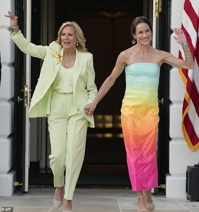 In an interview with Elle in 2023, Ashley (pictured with First Lady Jill Biden in June 2024) explained how she envisioned the space as a 'drop-in space where women can eat a healthy meal, hit the treadmill or box, listen to guided meditation, and access therapies including EMDR and infrared saunas'