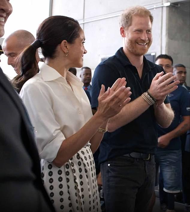 Harry and Meghan during their four-day visit to Bogota, Colombia, in August this year