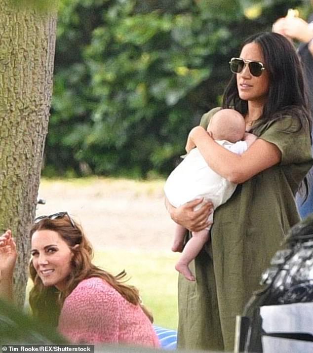 Relations were also said to be fraught between the princes' wives, Meghan and Kate. The book claims that one stand-offish episode at a charity polo match was a snapshot of the pair's 'cordial but distant rapport'