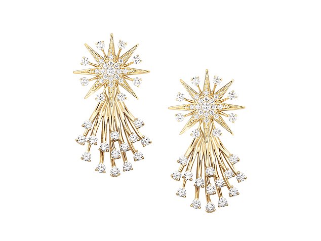 Garrard's £12,500 Starlight Shooting Star jacket earrings evoke the brilliance of the night sky