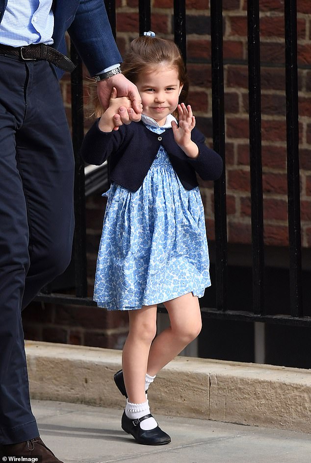 It's a style that is beloved by Princess Charlotte, nine, who has often been seen in a very similar take on the patterned dress, with a similar cut. Pictured in 2018