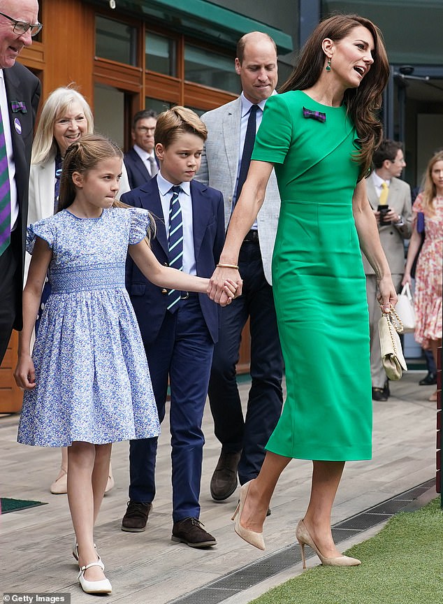 As she attended Wimbledon in summer 2023, Charlotte once again made known her taste for her favourite design, choosing a lightly floral dress speckled with blue flowers