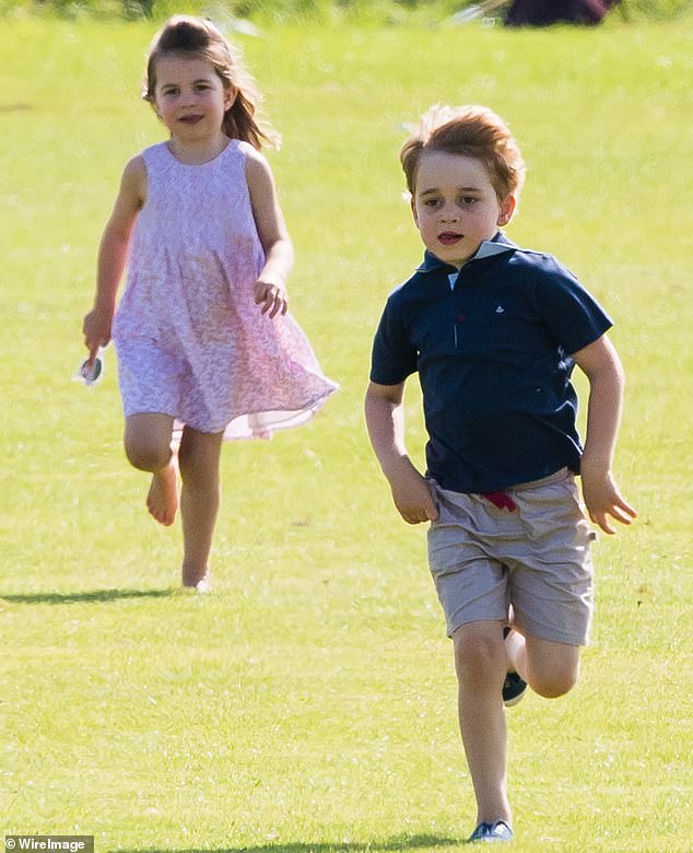 Prince George and Princess Charlotte attend the Maserati Royal Charity Polo Trophy at Beaufort Park in 2018