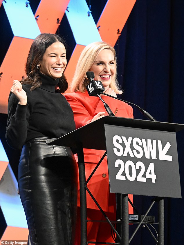 Shauna Nep and journalist Emily Ramshaw speak onstage during the Breaking Barriers, Shaping Narratives: How Women Lead On and Off the Screen panel during the 2024 SXSW Conference and Festival at Austin Convention Center on March 8, 2024 in Austin, Texas