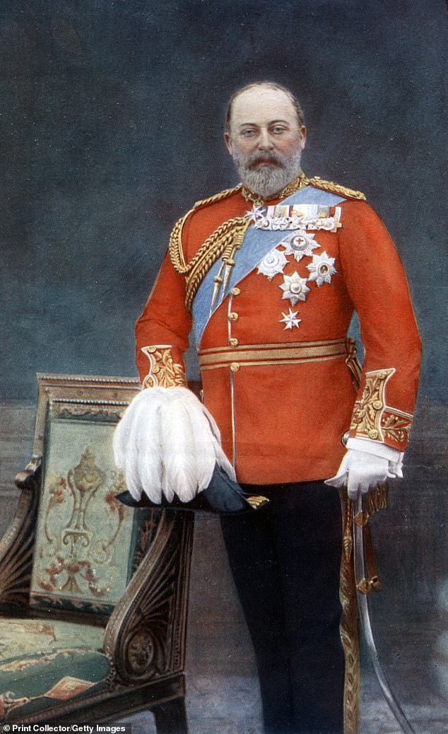 King Edward VII, who seemingly inherited his thinning hair from his father, Prince Albert, and styled it in a similar way