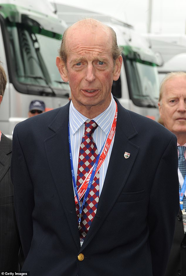 Prince Edward, Duke of Kent, pictured at the British F1 Grand Prix in 2008