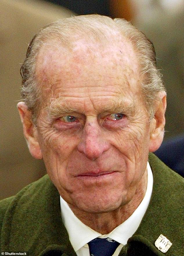 Prince Philip, wearing his hair in combover style, attending the Christmas Day service in Sandringham in 2002