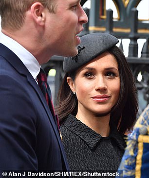 Meghan looking at William in April 2018