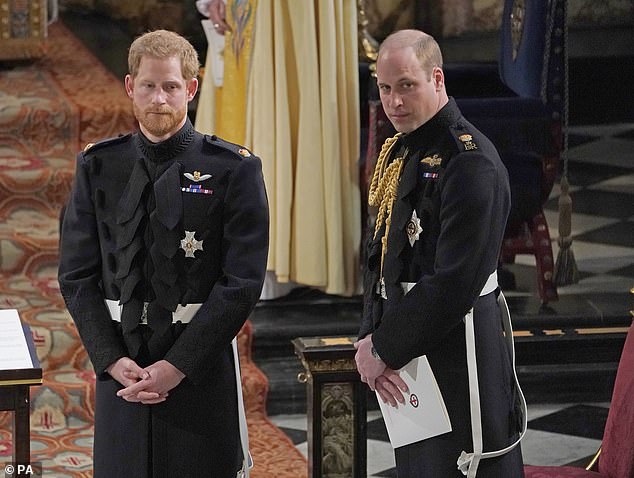 The photos of Meghan and Harry's wedding showed William looking tense at the altar