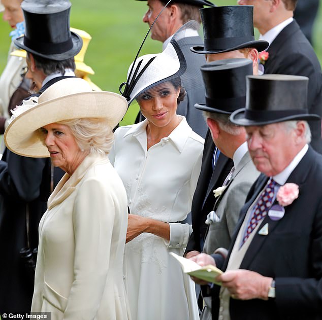 Meghan and Charles chatting at Royal Ascot in June 2019. According to sources, the prince had been teaching the former actress about constitutional and royal history