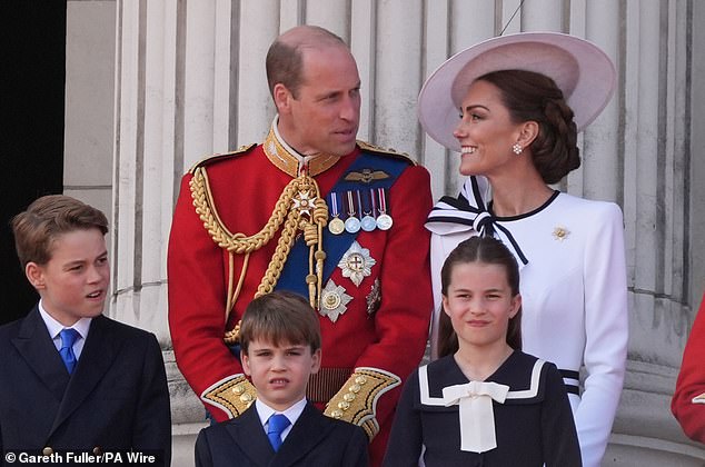 The royal couple gaze lovingly at one another on Buckingham Palace's balcony during Trooping the Colour earlier this year