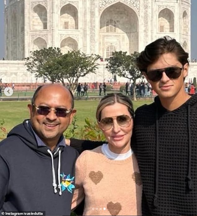 Timmy's glamorous mother, Susie Dutta, who appeared in the programme, is an international Grand Prix dressage rider, while his father grew up playing polo in India, according to SUCCEED (the family pictured together)