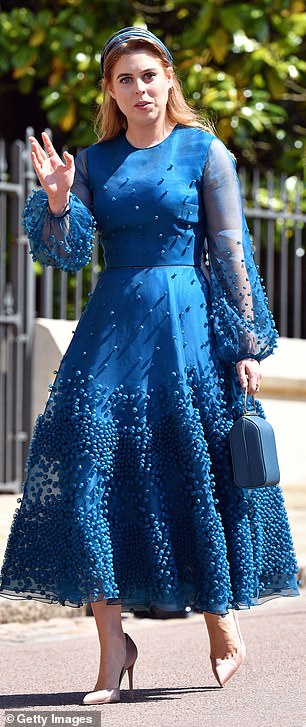 At Harry and Meghan's wedding Beatrice wore             bespoke Roksanda Illinic