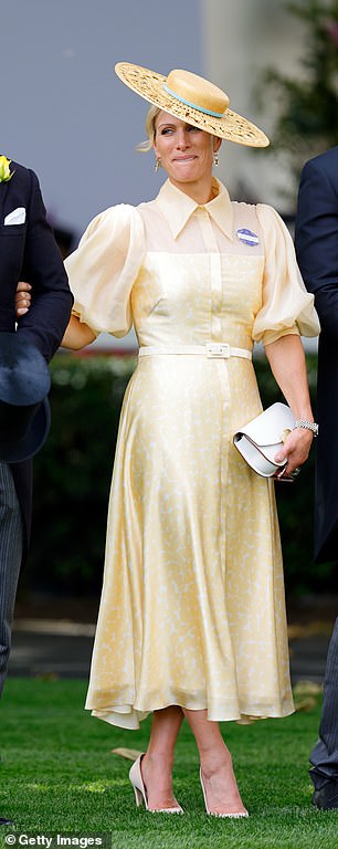 Almost ten years later and a completely different Zara turns up at Ascot in a Laura Green Masai dress