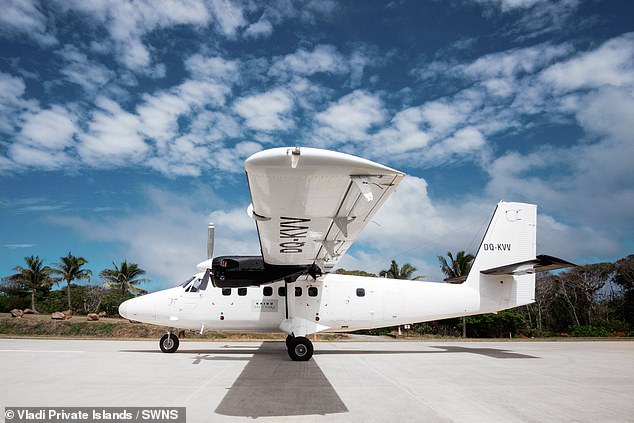 The land-based operations run on solar and 'follow organic standards', while a desalination plant supplies portable water for the entire island.