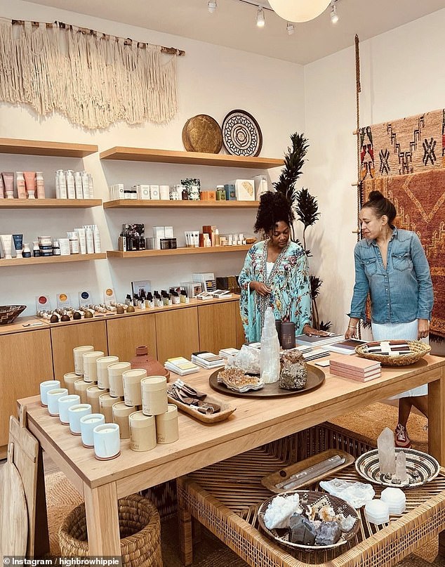 Pictured: High Brow Hippie salon founders Myka Harris and Kadi Lee in their retail space in Venice, LA