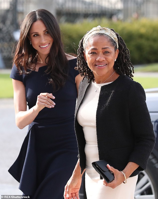 Despite Meghan's differences with her father, she shares a close bond with her mother, Doria Ragland (seen at at Cliveden House Hotel in 2018)