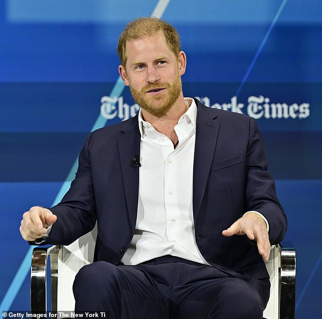 Meanwhile the Duke of Sussex spoke onstage during The New York Times Dealbook Summit 2024 in the Big Apple yesterday