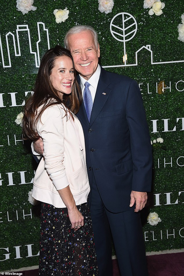 Ashley Biden, who founded The Women¿s Wellness Spa(ce), with her father Joe