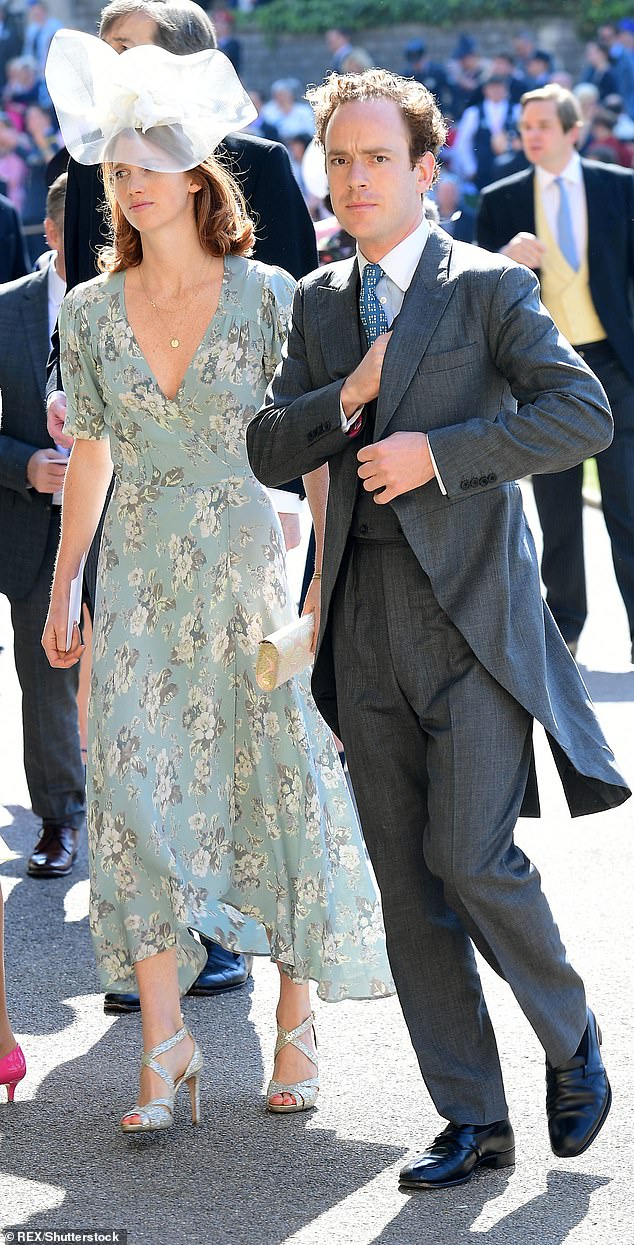 According to the biography, Finding Freedom, Skippy (pictured with his wife at Harry and Meghan's 2018 wedding) had a falling out with Prince Harry after he shared his 'doubts' about Meghan before they became engaged