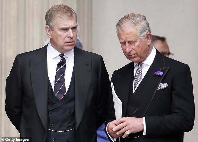 The Duke of York and King Charles together at the late Queen's Diamond Jubilee ceremony at St Paul's Cathedral in London