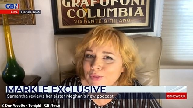 Samantha Markle giving her reaction to Meghan's podcast on GB News