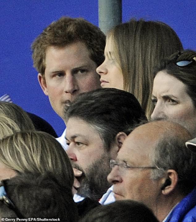 Harry and Cressida at a Six Nations match between England and Wales on March 9, 2014