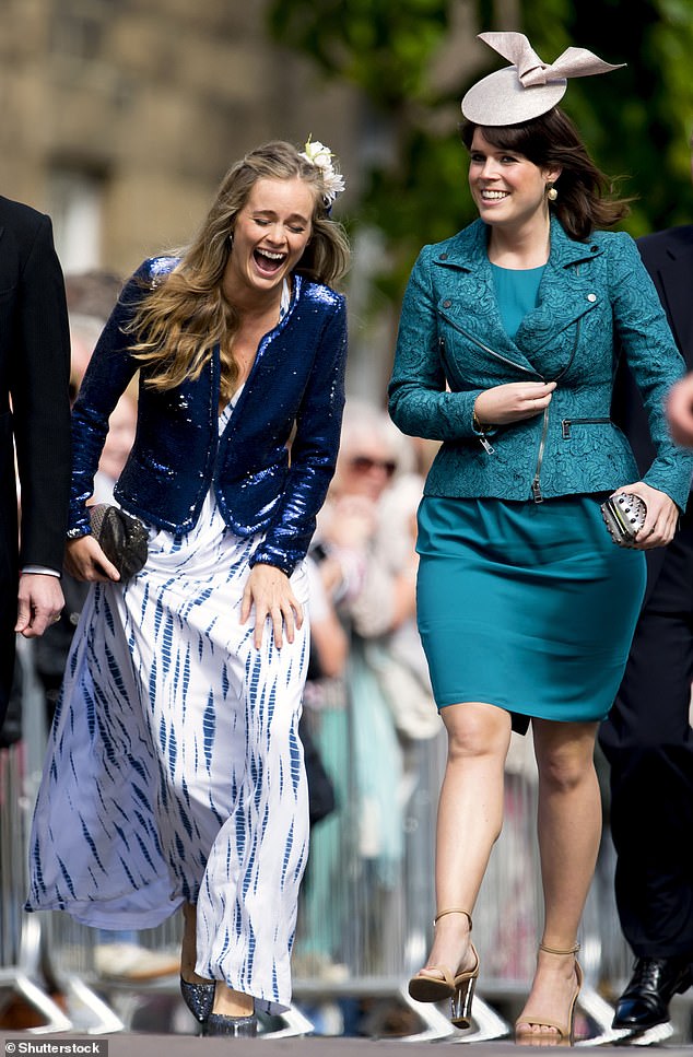 Cressida remains friends with Princess Eugenie (pictured together in June 2013 at a wedding)