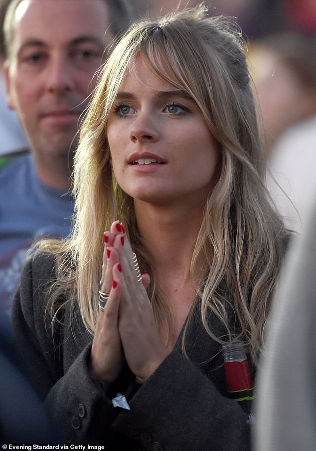 Cressida Bonas (pictured in 2014) was Harry's last serious relationship before Meghan and was a big hit with the Royal Family