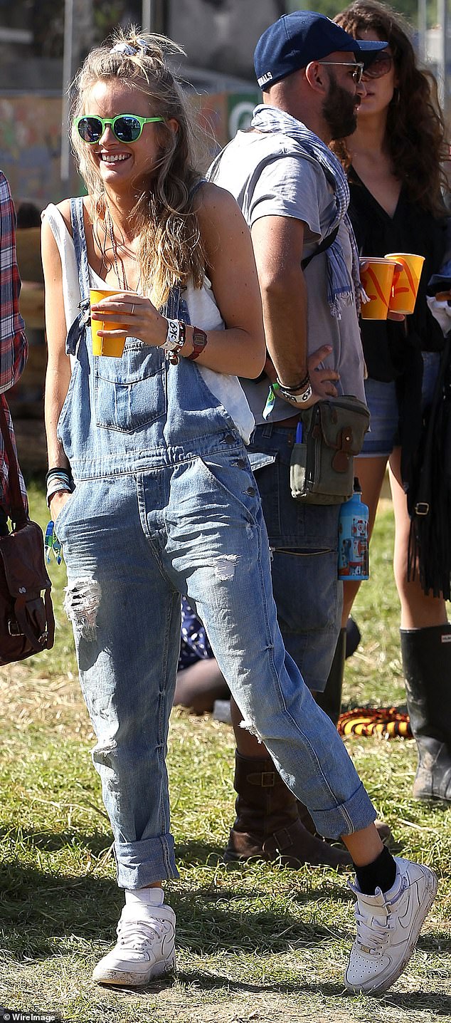 Cressida was introduced to Harry by his close cousin Princess Eugenie at a music festival in Hampshire. Pictured at Glastonbury in June 2013