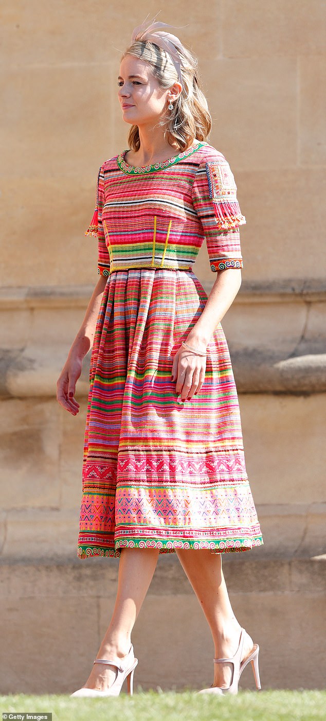 Cressida Bonas at the wedding of Prince Harry and Meghan Markle at St George's Chapel, Windsor Castle, on May 19, 2018