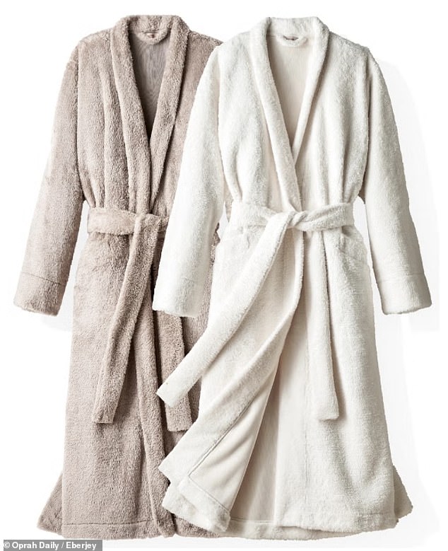 Pictured: the $248 Eberjey Renew Plush Long Robe, which Oprah Winfrey has included in her Favorite Things gift guide for 2024