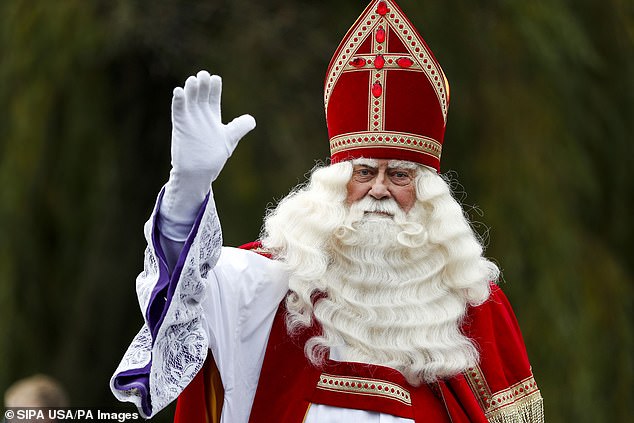 Sinterklaas - a legendary figure based on St Nicholas - pictured in 2019