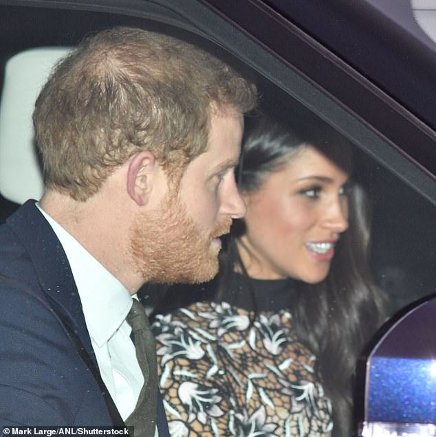 Prince Harry and Meghan were seen leaving Buckingham Palace after Queen Elizabeth's annual Royal Christmas Lunch