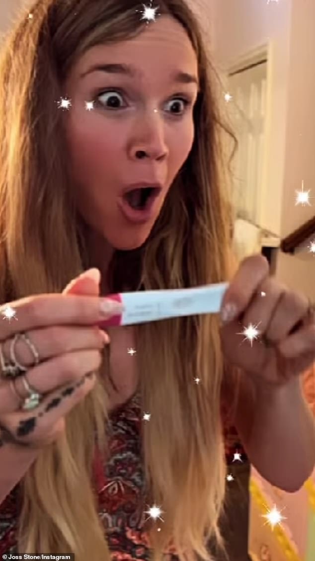 Joss Stone was left 'shocked' to learn that she is pregnant