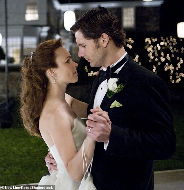 Joss said she decided to get married after a wedding bouquet thrown at the end of the first act of the musical landed near her (Rachel McAdams and Eric Bana pictured in the movie version)