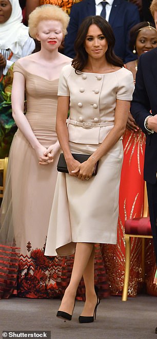 The duchess wore this very similar Prada ensemble when she attended a service in 2019