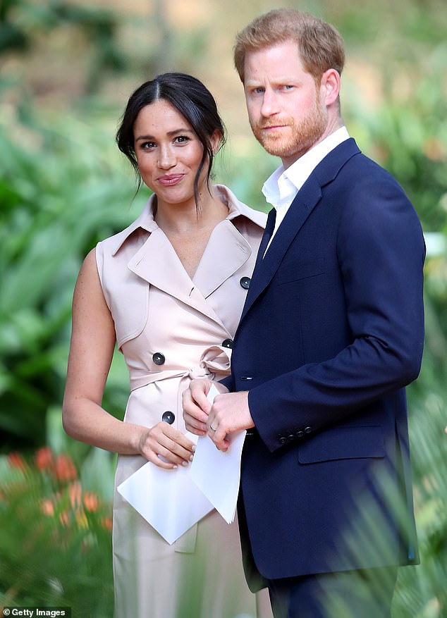 Harry and Meghan at a reception in Johannesburg, South Africa, in October, 2019. They would announce their decision to quit the royal family just a few months later